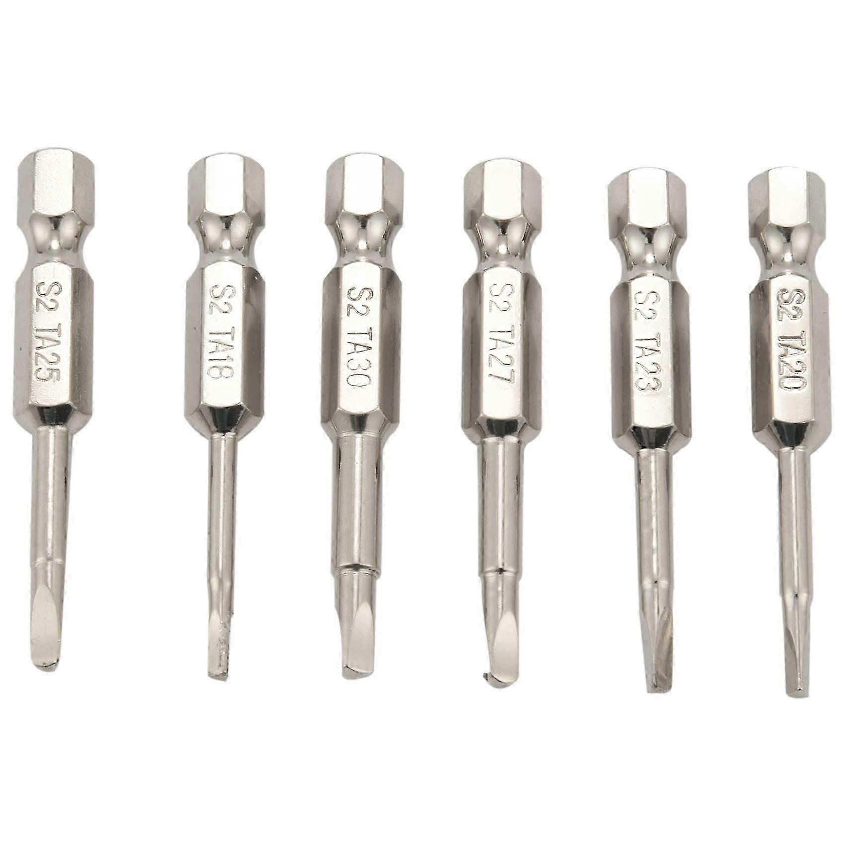 6Pcs S2 Steel Triangular Screw Bits Magnetic Screwdriver Bit Anti Triangle Screw Head 1.8/2/2.3/2.5