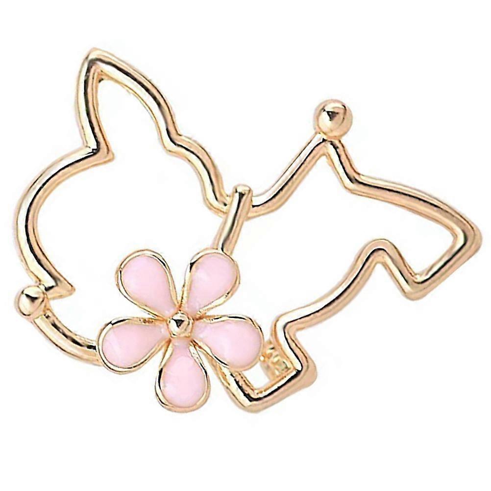 Animal Decorative Badge Cat Lapel Pin For Suit And Shawl Golden 2.8X2.5CM Hollow Out Design 1Pack