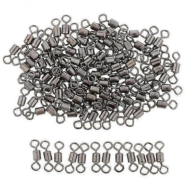 2x100pcs Angelfass Lager Rolling Swivel Solid Ring Connector Snap 5