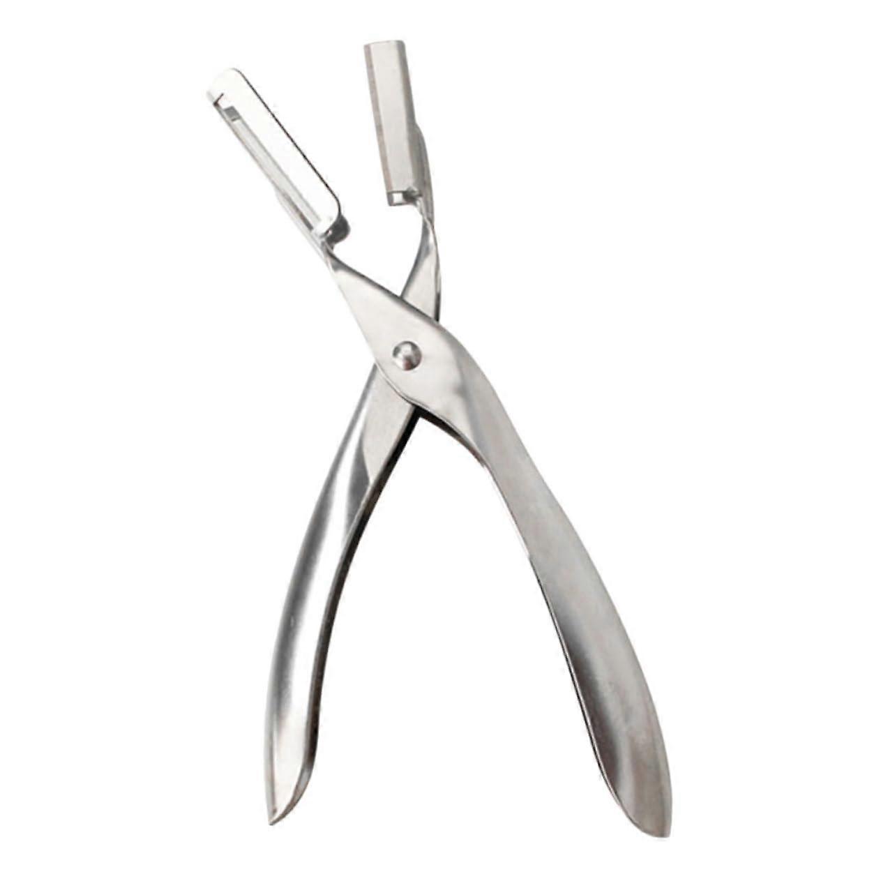 Multifunctional tool for quick peeling of shrimp crabs and small crustaceans for use at home restaurant silvercolored