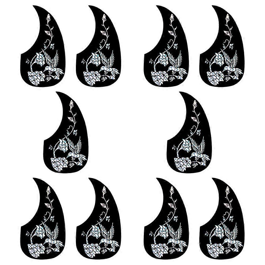 10pcs Folk Guitar Pickguards Replacement Scratch Protective Board for Acoustic and Electric Guitars Lightweight Self Adhesive Scratchplate
