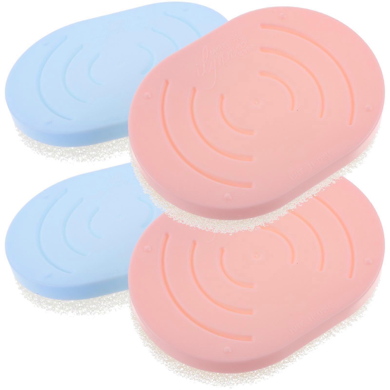 Soap Stand Bathroom Soap Organizer Water Drainage Compact Design 12x9.5x3.5cm 4Pcs