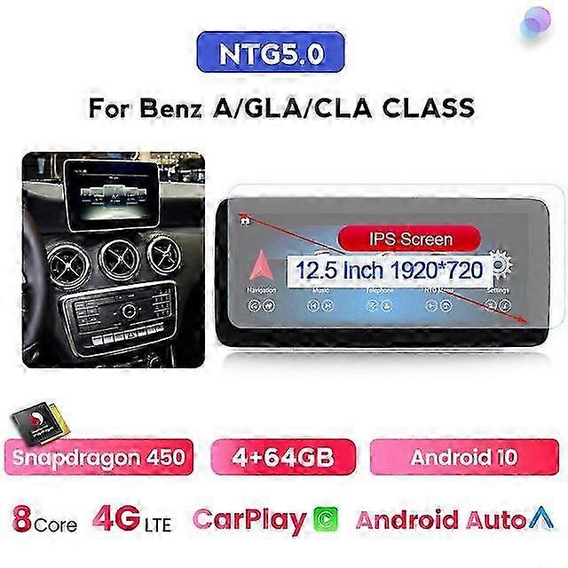 12.5 Car Radio Stereo Android 11 for Suitable Brand A-Class W176 / GLA x156 / CLA C117 2013 - 2018 Car Multimedia Carplay Auto
