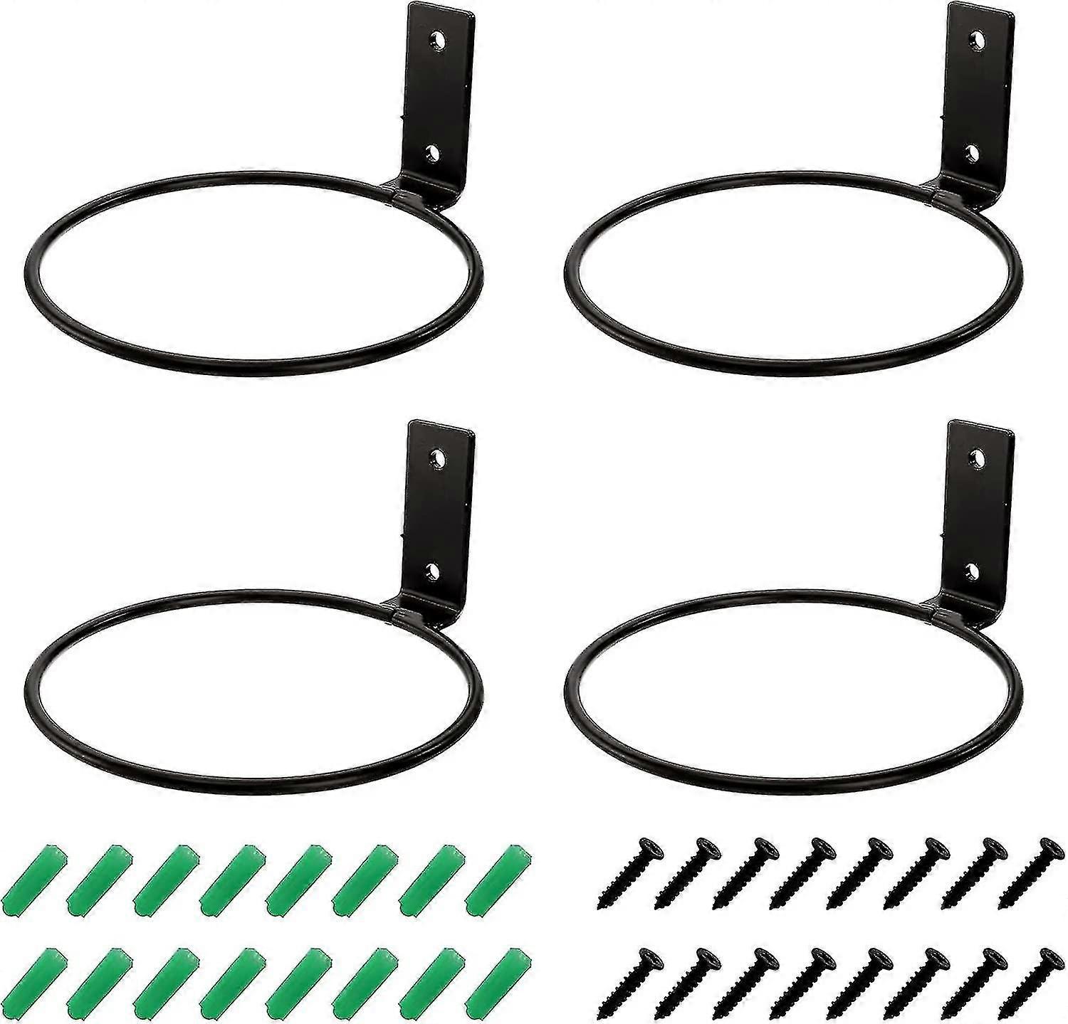 4 Pack 5 Inch Flower Pot Holder Ring Wall Mounted