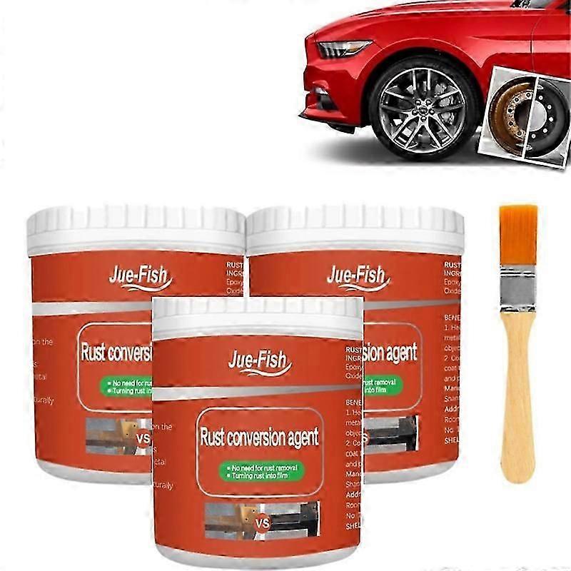 3pcs Metal Rust Remover Rust Conversion Agent Multi Purpose Anti-Rust Paint Anti-corrosion Car Coating Primer Rust Inhibitor 100/300g