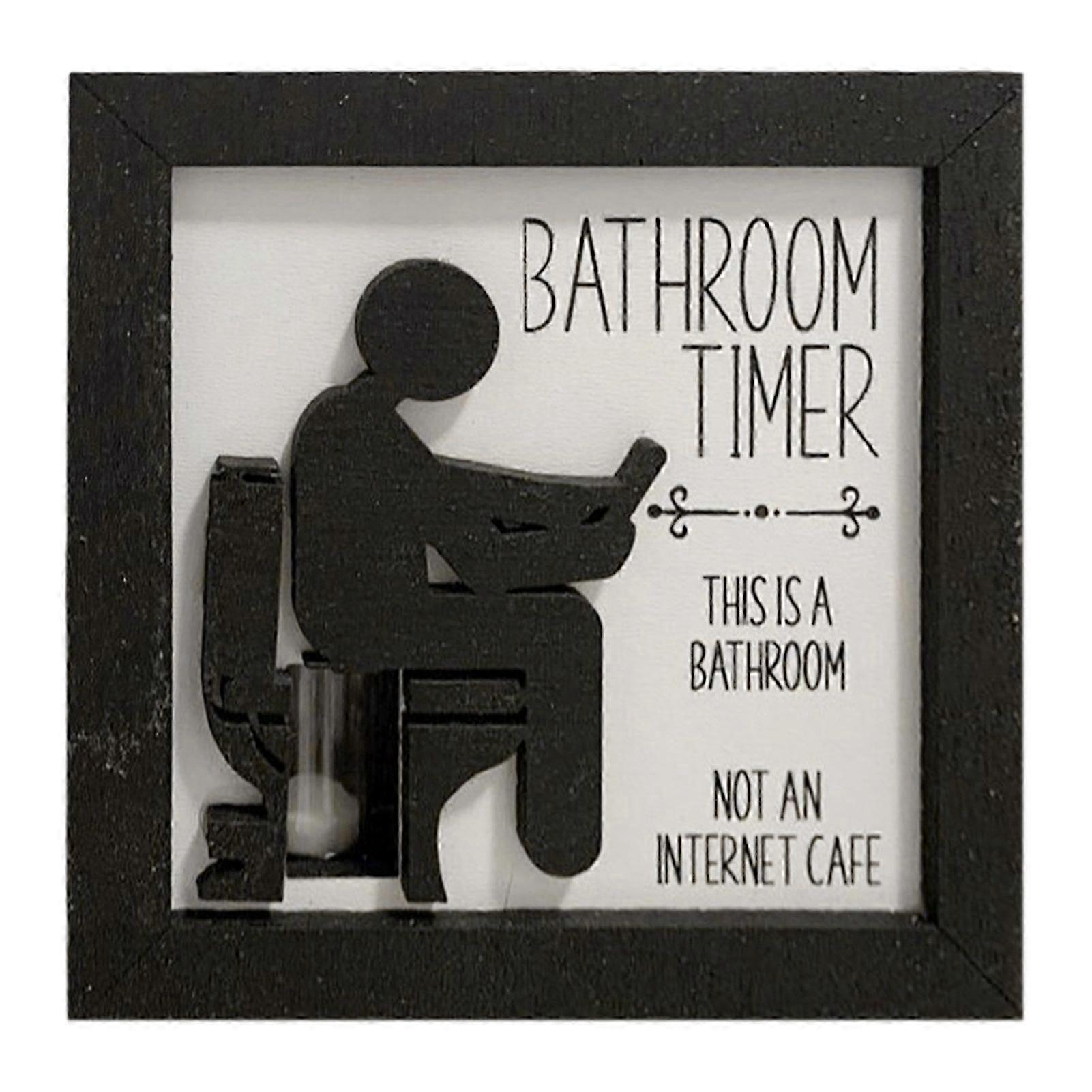 トイレ砂タイマーフレームバスルームタイマー砂時計トイレ時間リマインダーギャグギフト白象ギフト夫お父さん十代の若者たちストッキングスタッファー