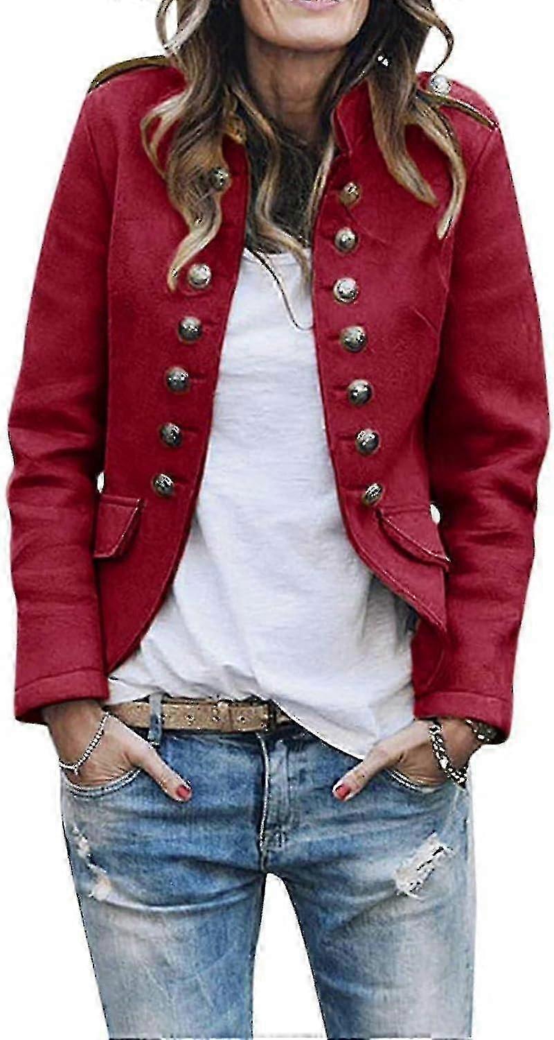 المرأة كارديجان سترة بدلة المخلوطة مزدوجة الصدر سترة قصيرة عارضة