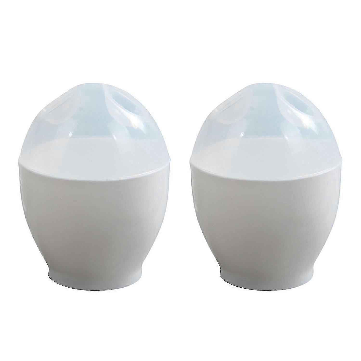 2 x 2Pcs Poacher αυγών επαναχρησιμοποιήσιμο εύκολο να καθαριστεί σε σχήμα αυγού φούρνο μικροκυμάτων ανθεκτικό στη θερμότητα κύπελλο μαγειρέματος για συγκεκριμένη μάρκα