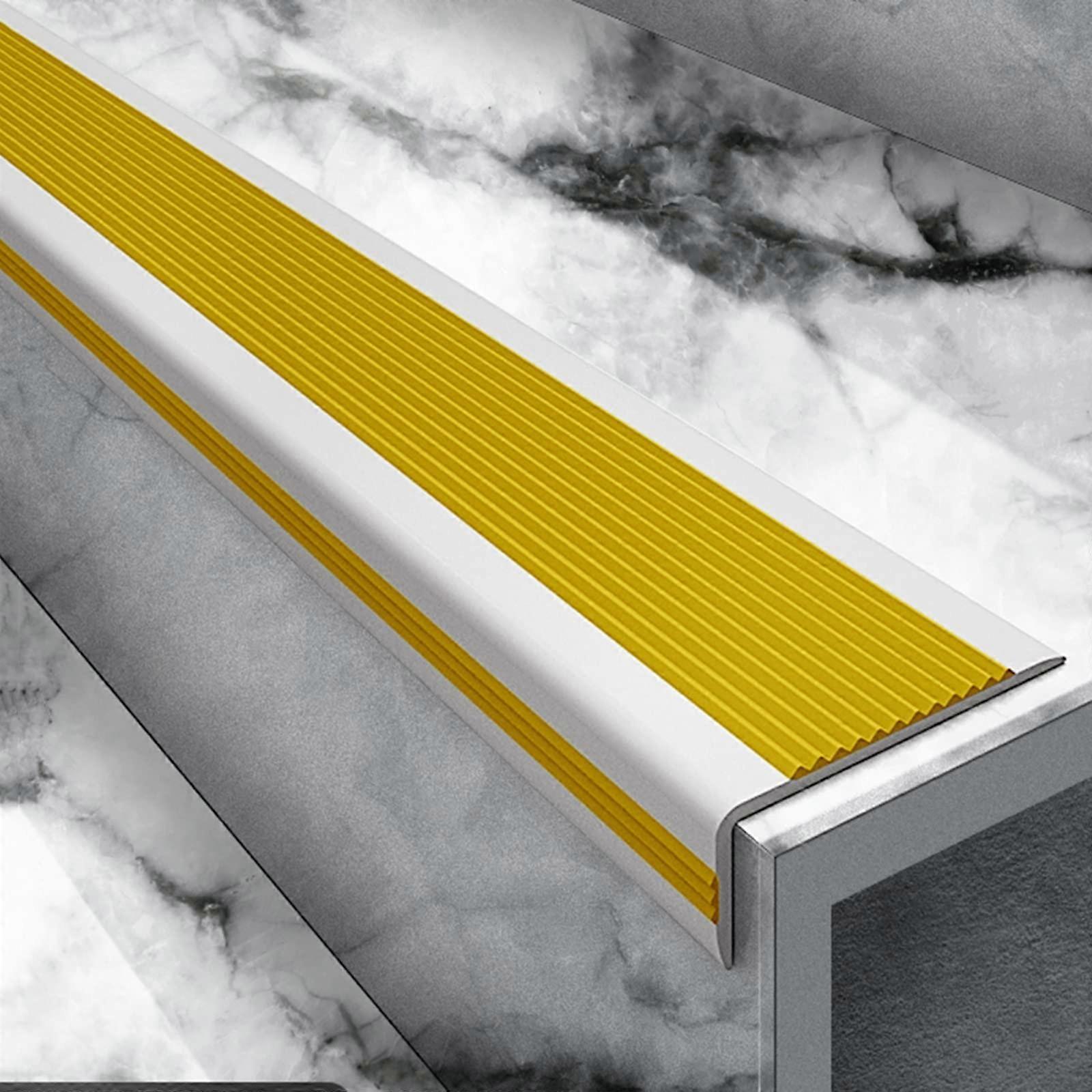 Stair Nosing Strip 5cm Wide NonSlip Floor Transition Ribbed 130cm