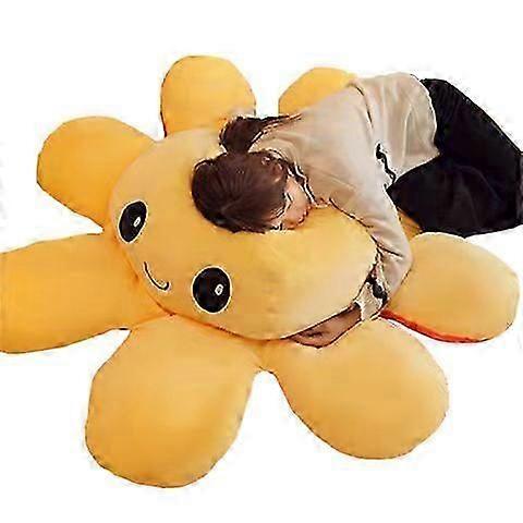 Large Reversible Octopus Plush Toy  Soft, Cuddly, and Versatile Pillow Cushion for Kids & Adults js