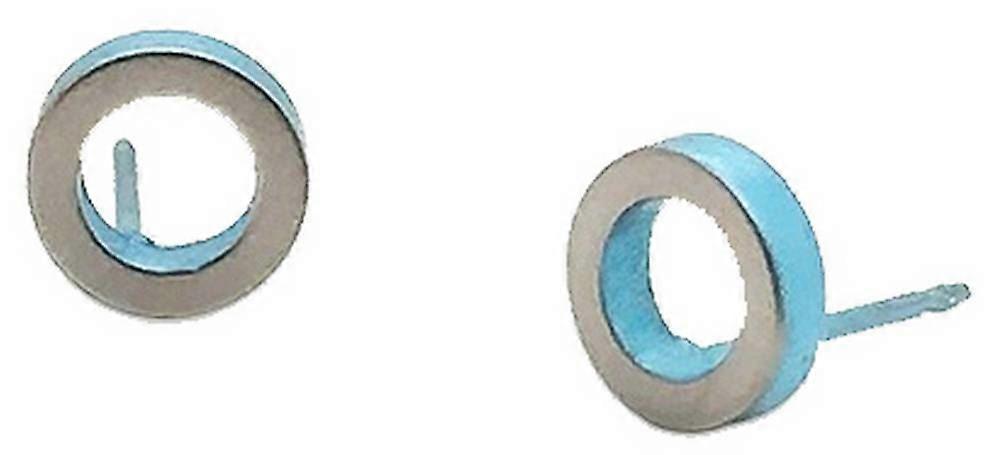 Ti2 Titanium Ringo Stud Earrings - Light Blue