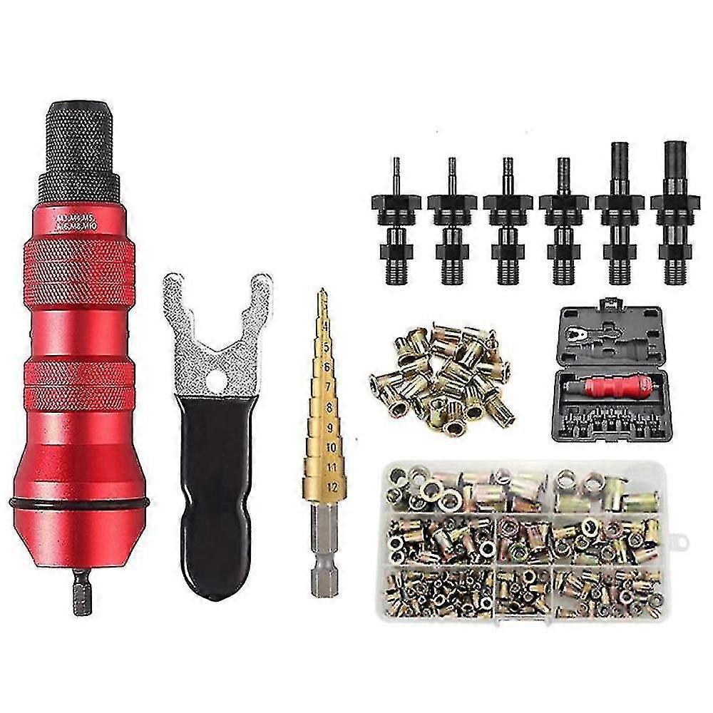 M3-m10 Cordless Electric Rivet Nut Tool Converter, With Step Drill