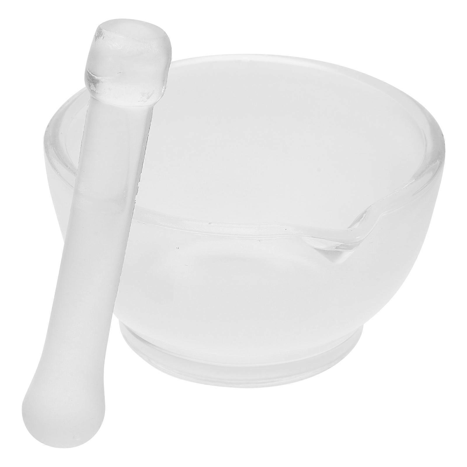 Glass Mortar and Pestle Set for Lab Use Multifunctional Grinding Bowl 1Set