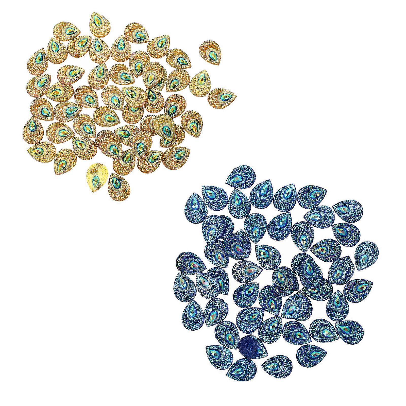 Water Drop Rhinestones Flatback Craft Embellishments Teardrop Gems Resin Patches for Clothing Fashion Design Decoration