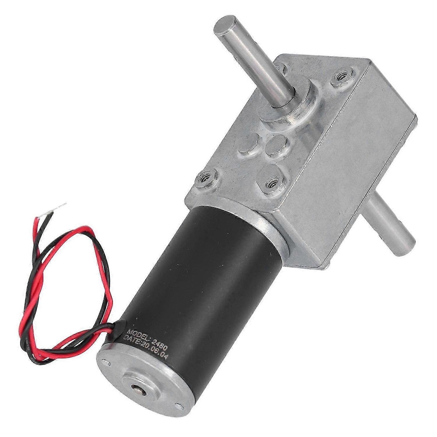 DC Motor Metal Shell Stainless Steel Output Shaft Low Friction Power Consumption Electric EngineDC24V 80RPM