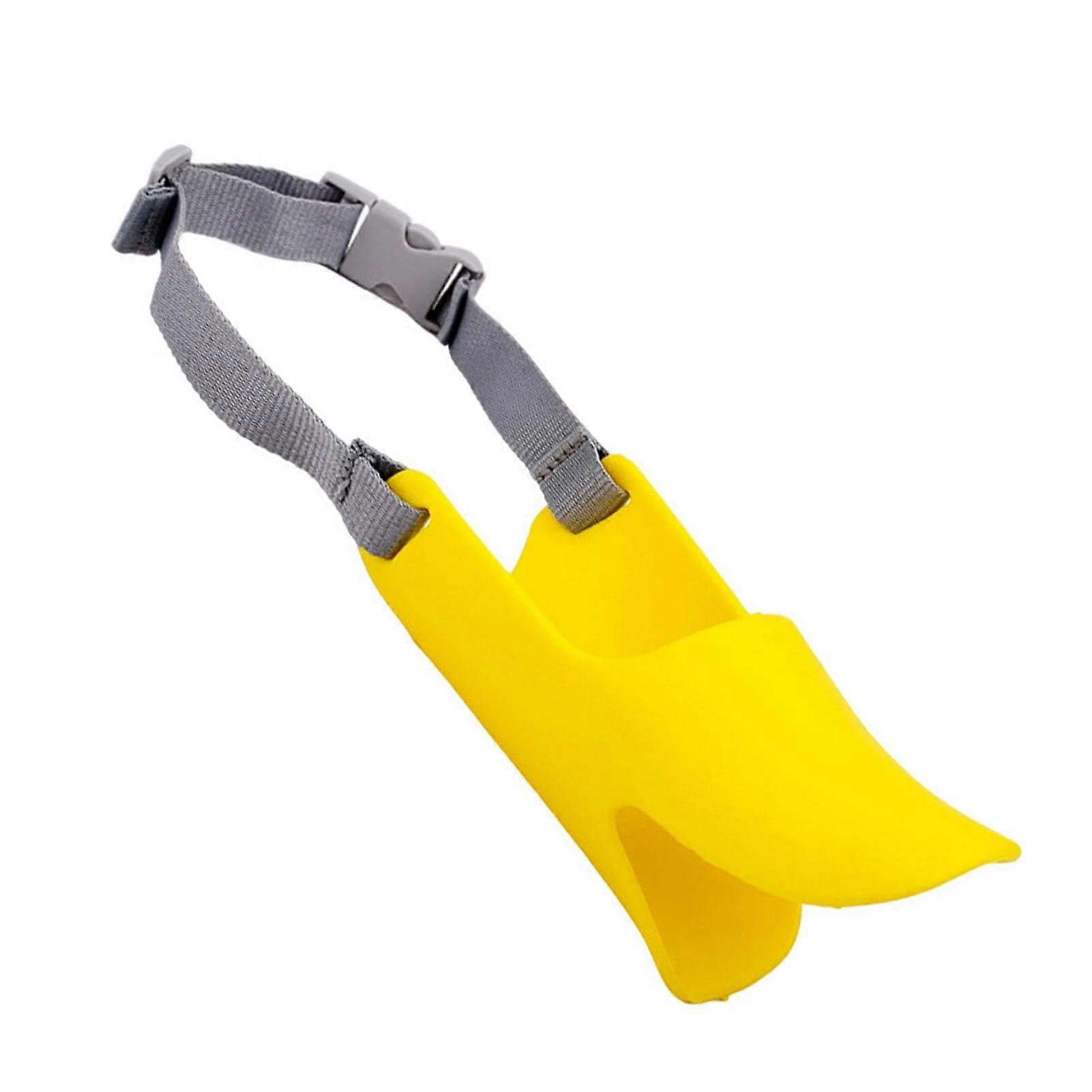 Dog Muzzle: Multi-Purpose, Breathable Lightweight Plastic, Prevents Biting, Chewing, Barking; Adjustable Duckbill-Shaped