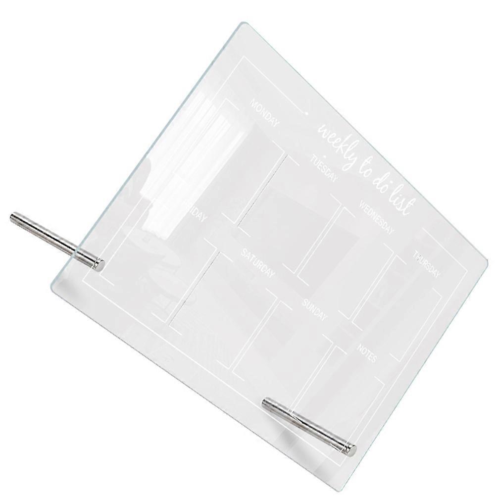 Transparent Writing Board Acrylic Whiteboard for Desk Tabletop Dry Erase Memo Board Planning Board 1Set