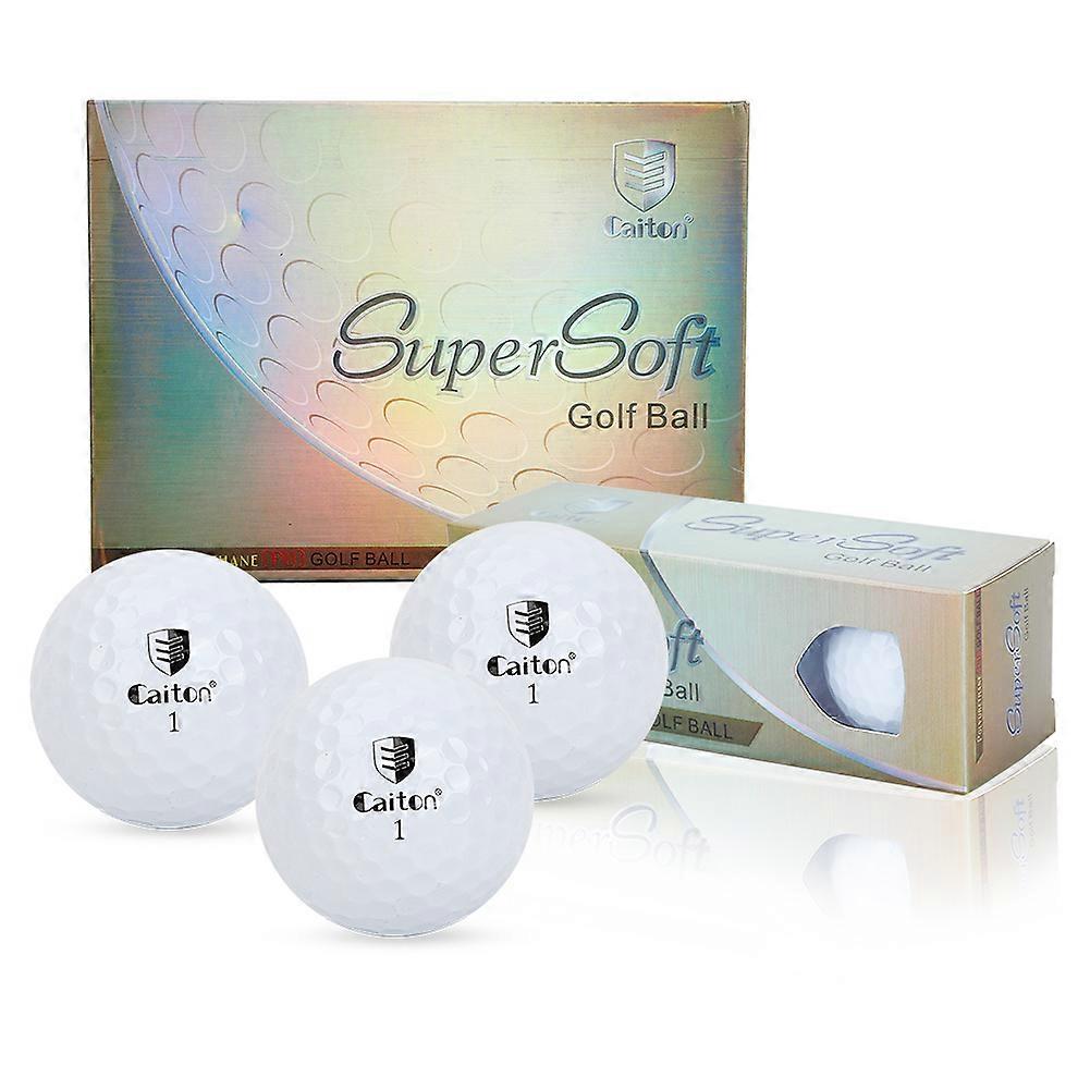 12 PCS/ Pack Dual Layer Tournament Golf Ball Training Practice Play Balls