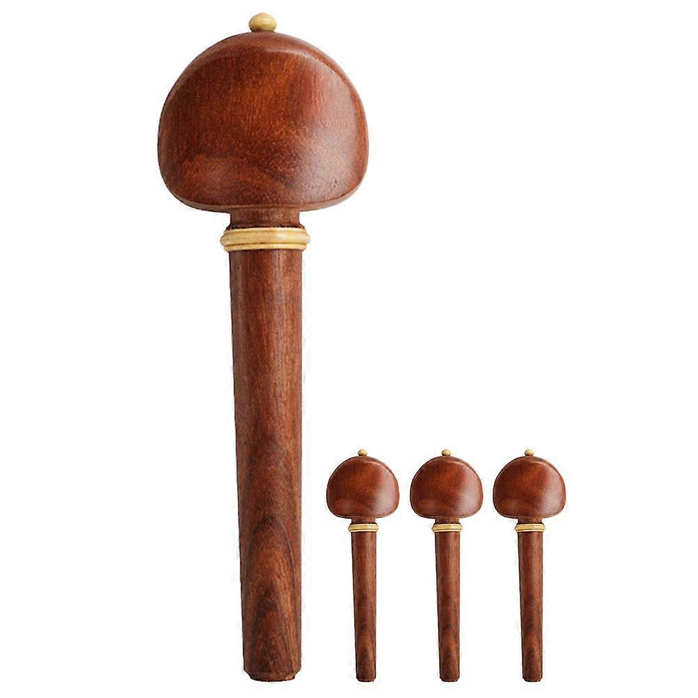 Accessori per strumenti a corda Pioli in legno per violoncello Design classico marrone 4 pezzi