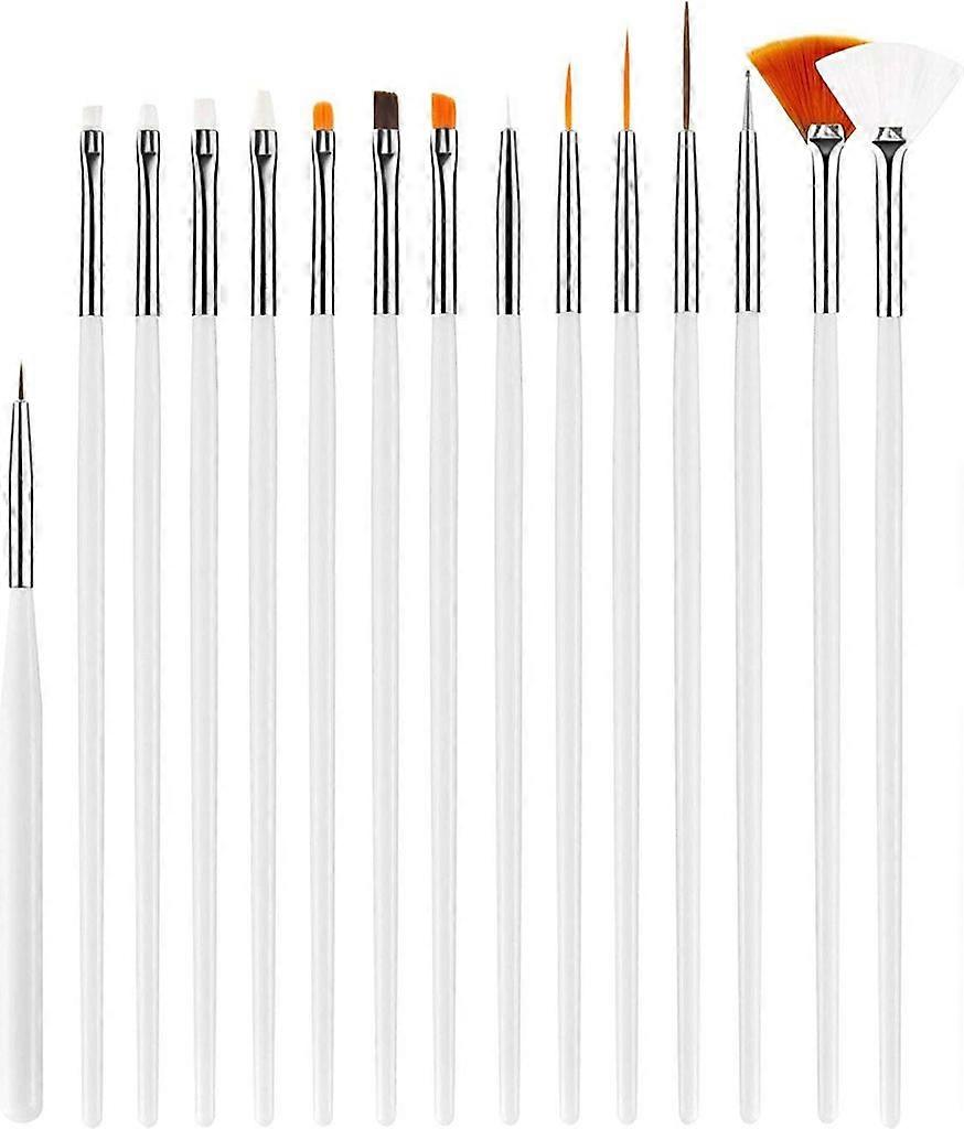15-Piece Nail Art Design Brush Set: Professional Acrylic Brushes for UV Gel, Salon/Home – Manicure/Pedicure