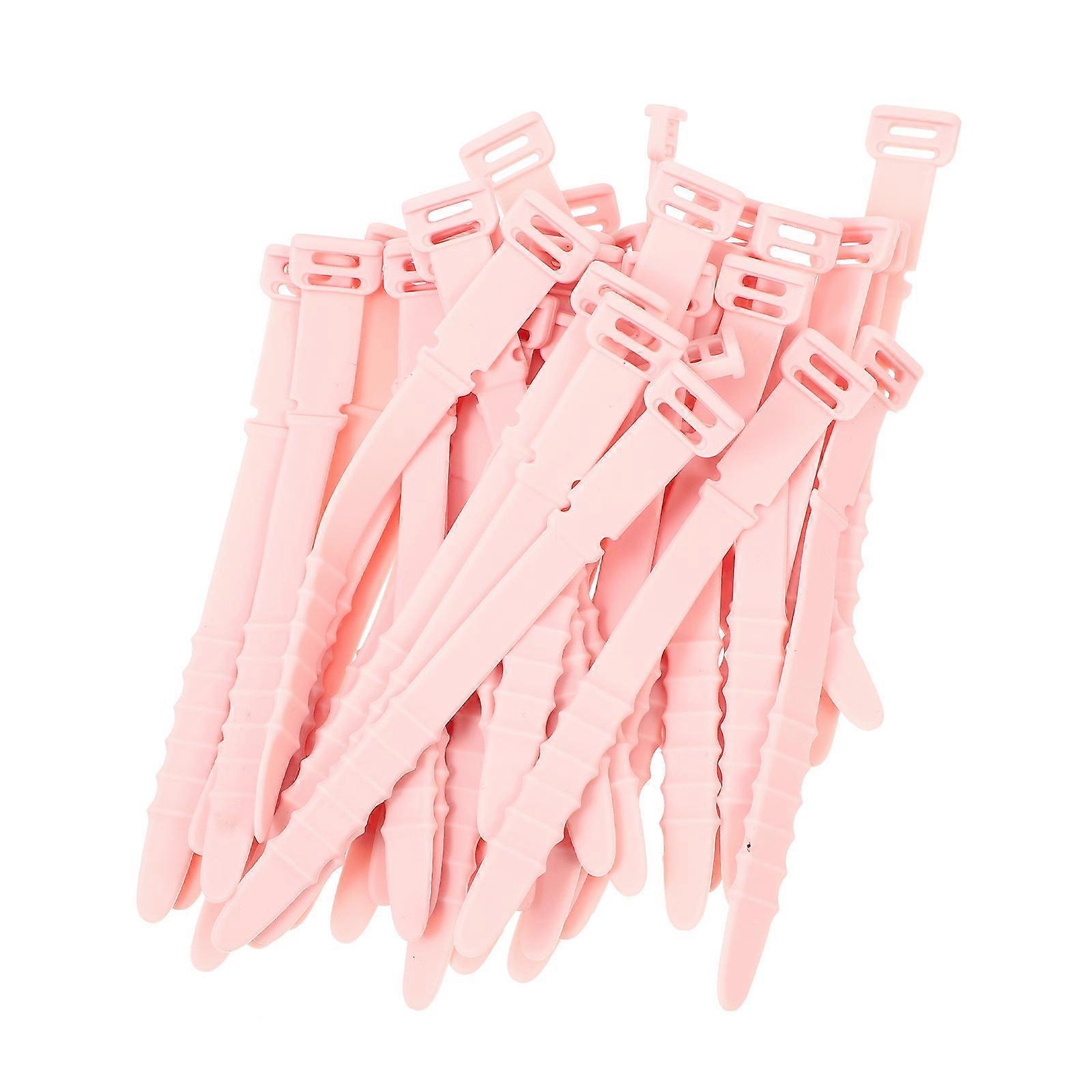 Multi Purpose Cable Holder Clips Data Cable Organization Pink 11x15cm 40Pcs