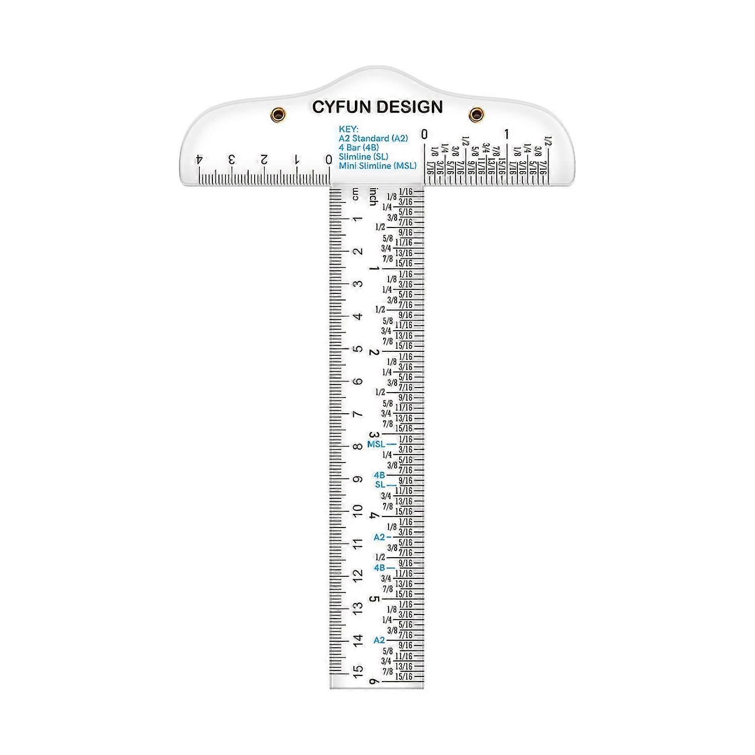 15cm Acrylic T Square Ruler - Clear Transparent T Ruler for Crafts, Drawing, Layout Works, Art and Framing