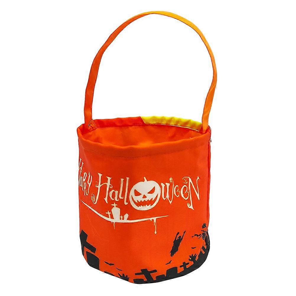 Halloween Candy Holders Bucket Shape With Handle Adequate Size 18x18x18cm For Children 1Pcs