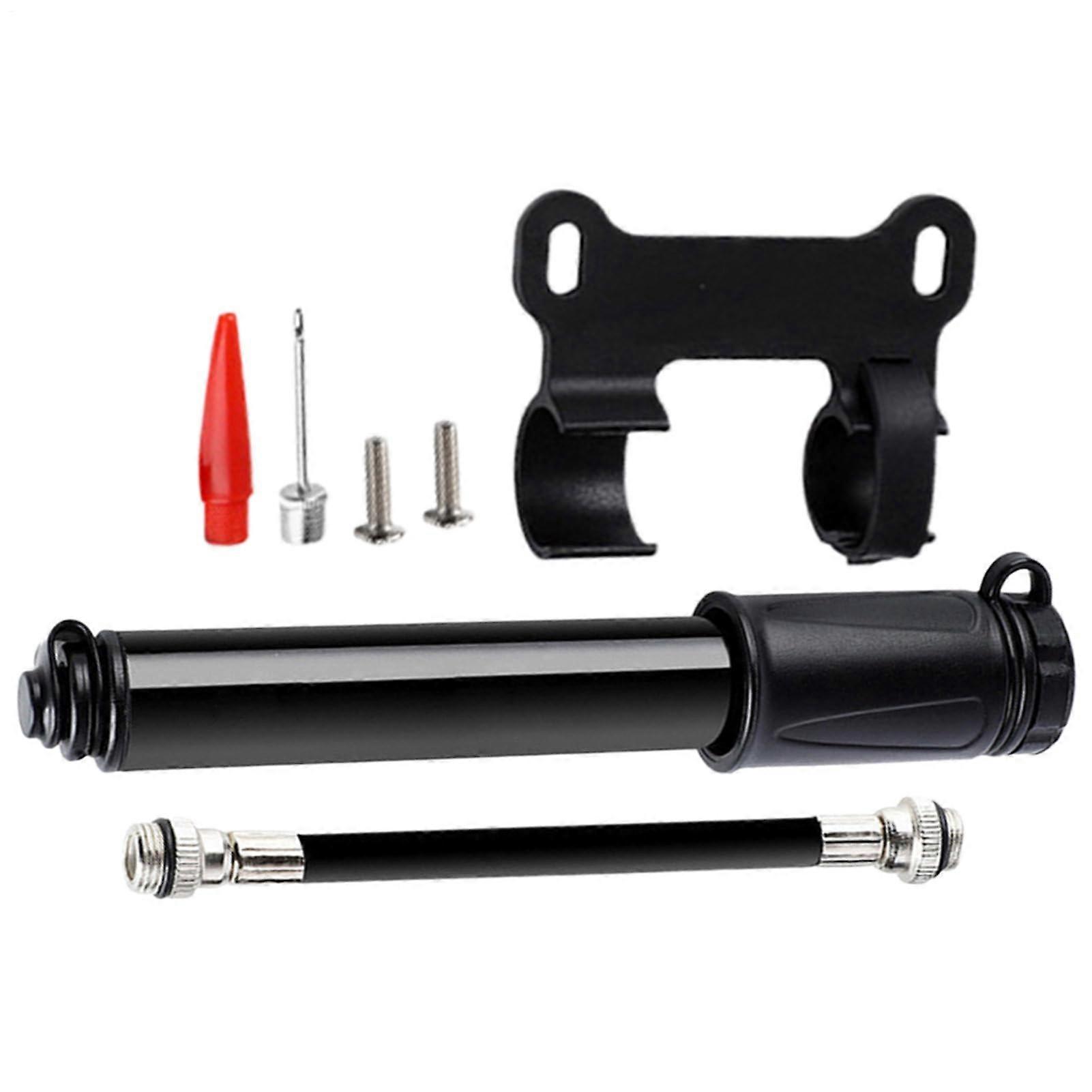 Bicycle Air Pump, Compact Tire Inflator with  Pressure  QuickInflation Set