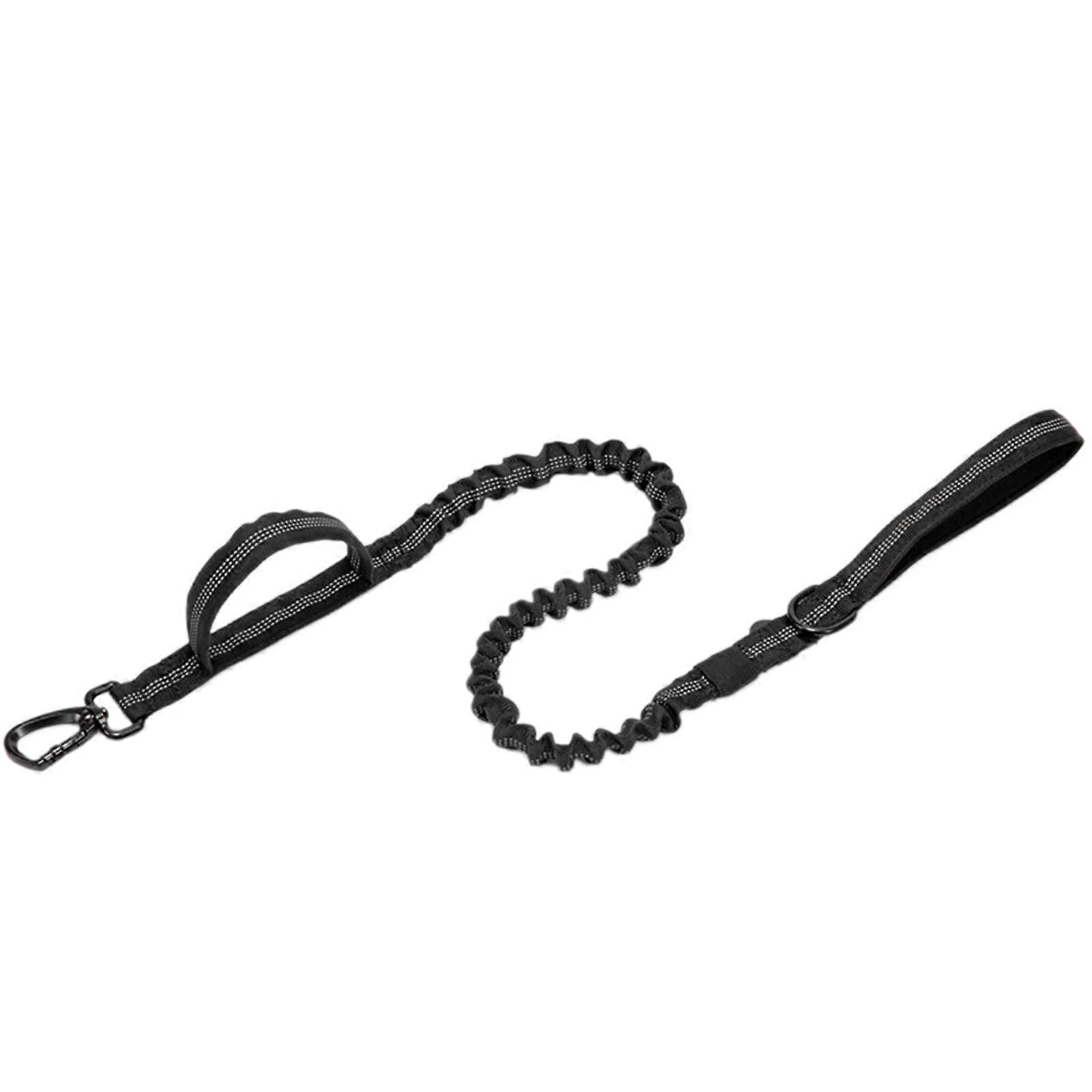 Dog training leash for pulling, dog leash with shock absorption, dog leash with 2 padded control handles for dogs.