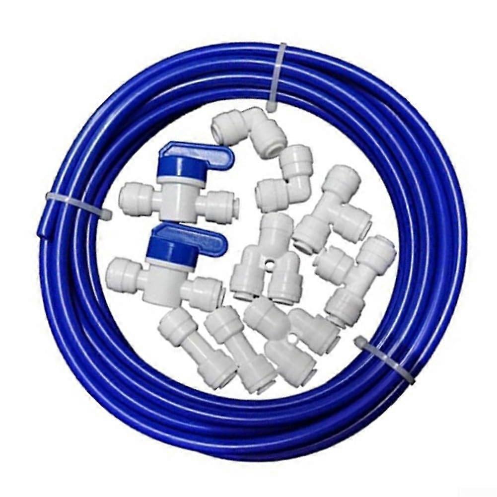 Water Purifier Faucet Set with 14 RO Water Hoses 90 cm and 10 Quick Connectors for Easy Installation