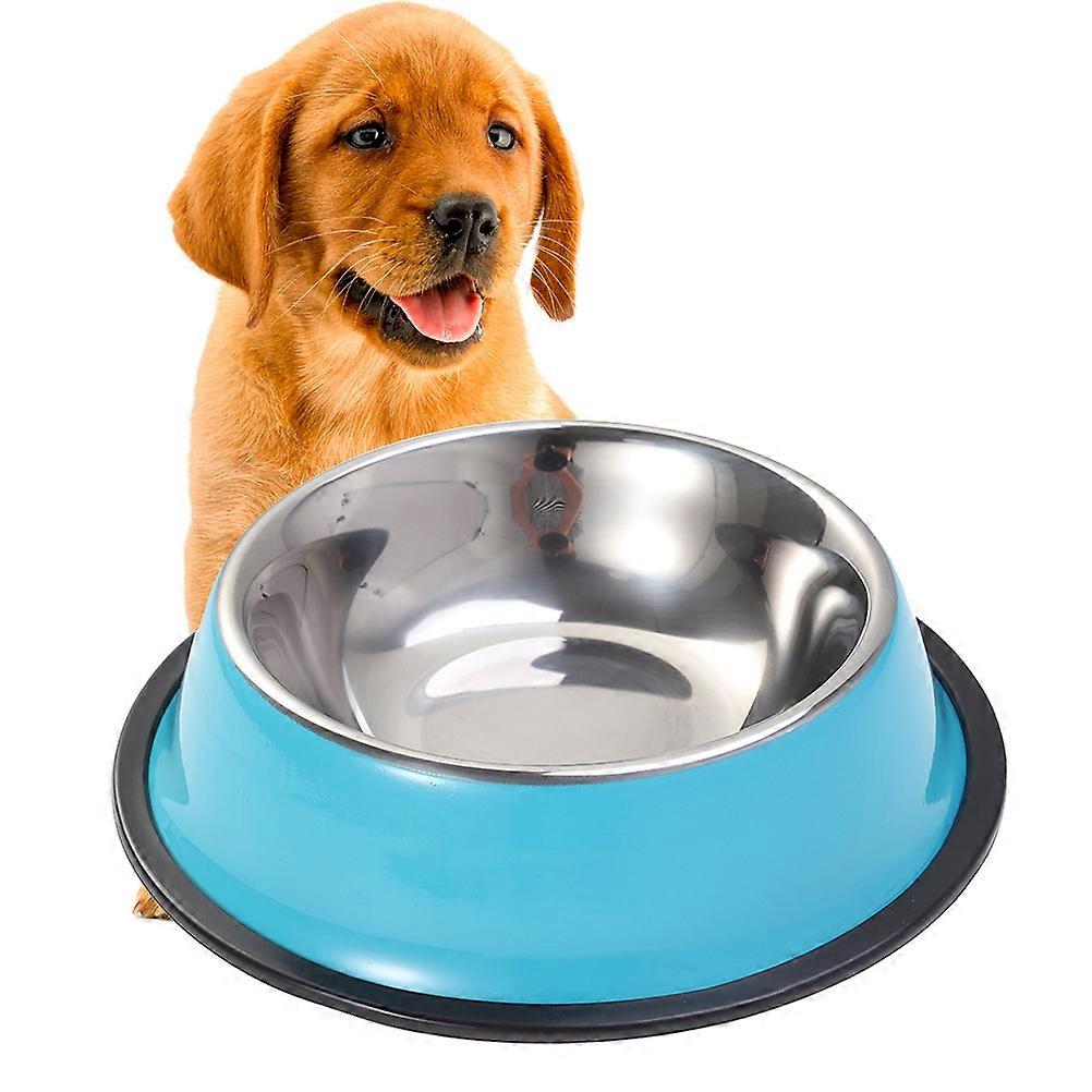 Misky na kŕmenie a pitie domácich zvierat Protišmyková miska pre psov Praktické šteniatka 18cm modrá 1 sada