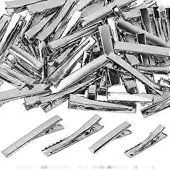 HG 300Pcs Metal Crocodile Hair Clips Small Flat Hair Clips Women Girls Hair Clips 3.2Cm Silver