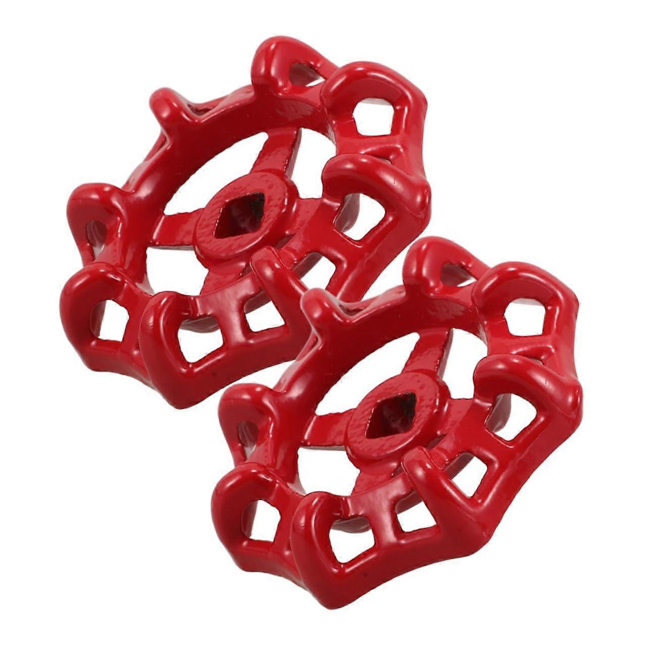 2 pieces cast iron universal handle valve knob faucet handle replacement tap lock for outdoor faucet handle replacement red