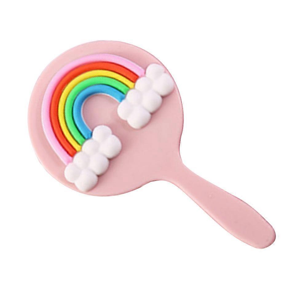 Handheld Makeup Mirror, Portable Cosmetic Mirror, Lightweight Cartoon Design for Travel and Daily Use