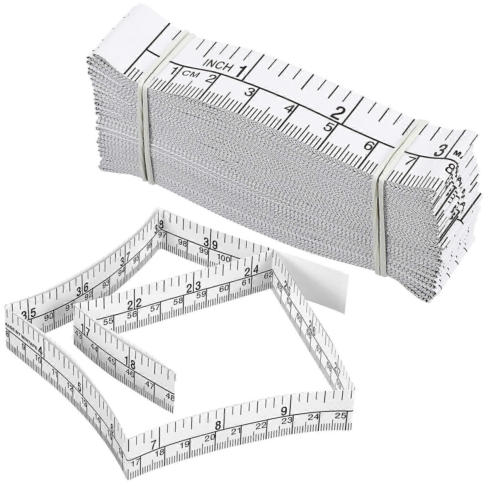 25 st måttband papper måttband engångssår måttband kroppsmätningsverktyg 1 meter/40 tum