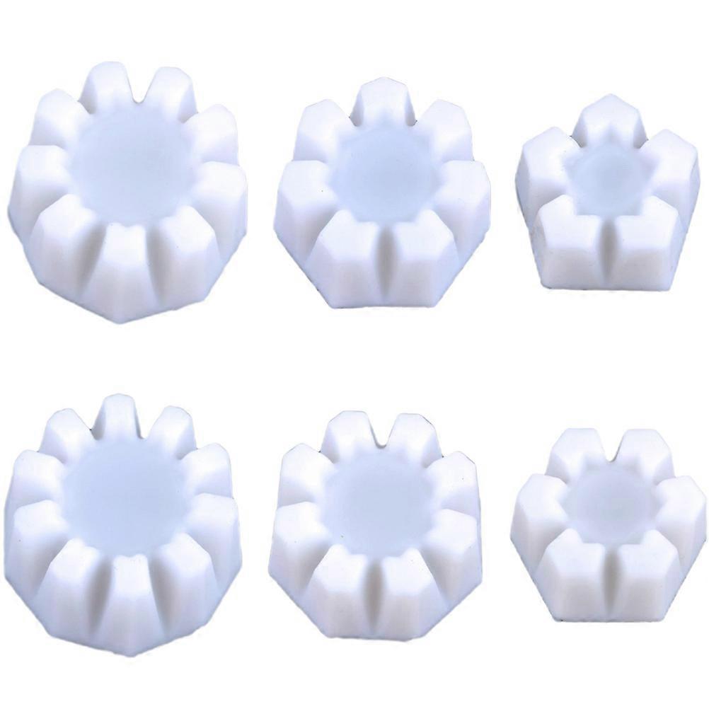 Silicone Pouring Paint Mold for DIY Use Flexible and Durable White Color 6 Pieces