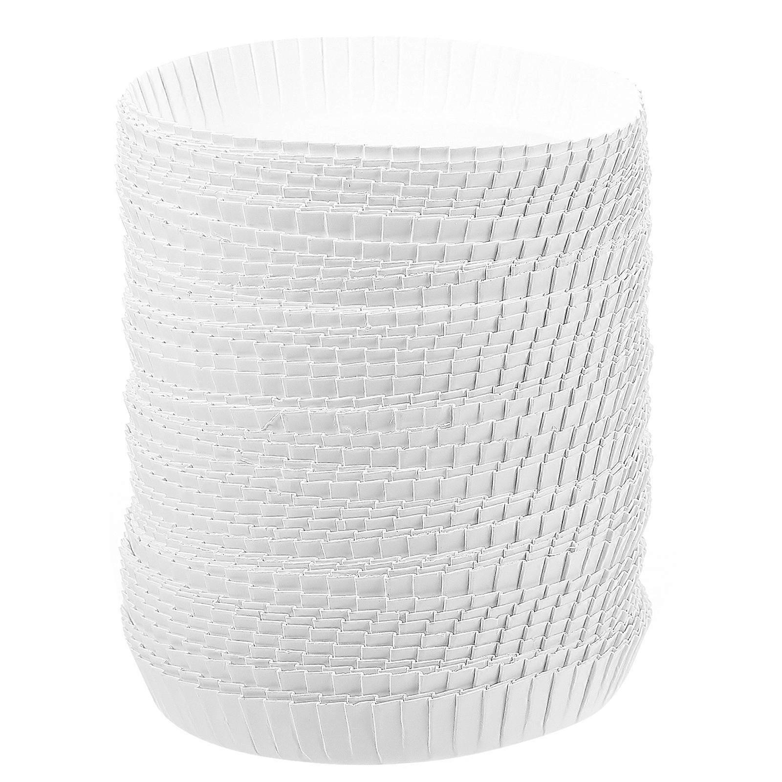 White Paper Cup Covers for Home Use Durable Lids 100 Pcs