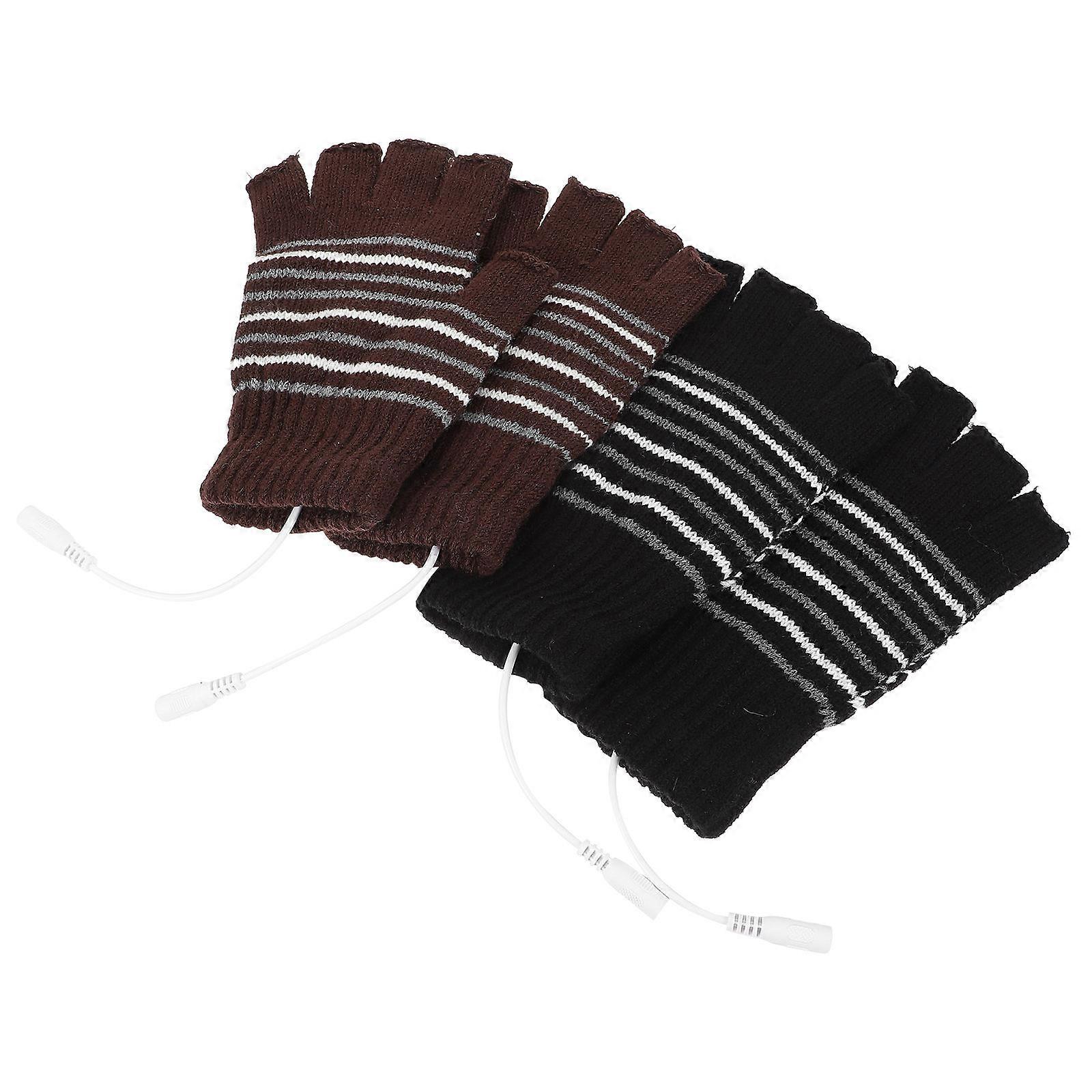 Thermal Heated Gloves Skiing Cycling Winter Gifts Wool Heating 2 Pairs