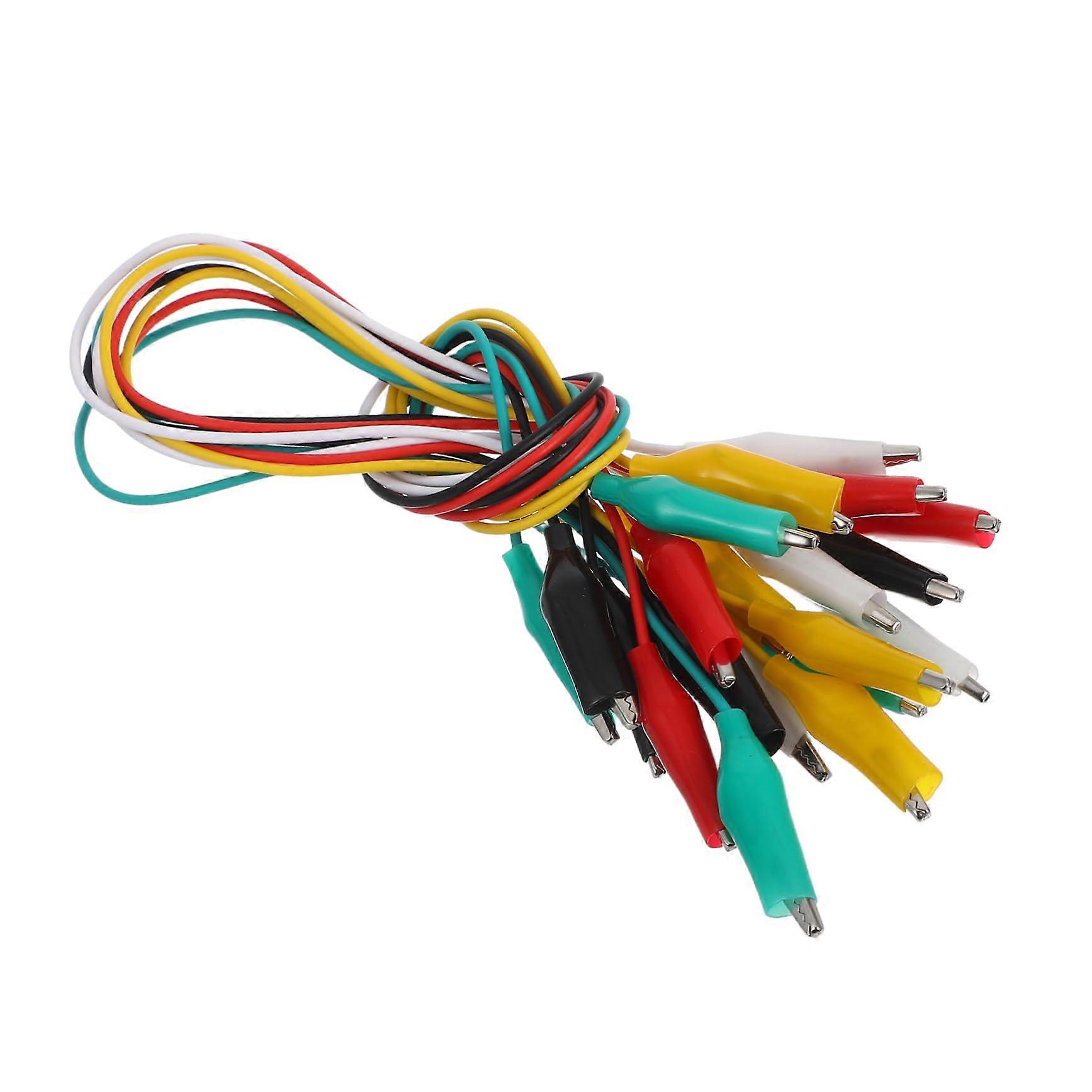 10 Pieces Colorful Alligator Clips with Insulators for Electrical Testing