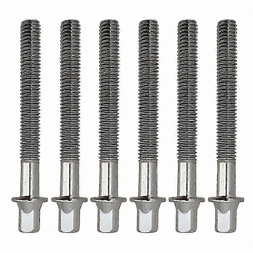 6 Pieces Silver Drum Mounting Screws with Washers for Secure Fastening of Drum Lugs