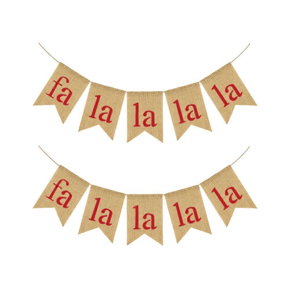 Garland Christmas Decorations Party Supplies Chocolate Color Dovetail Shape 2Set