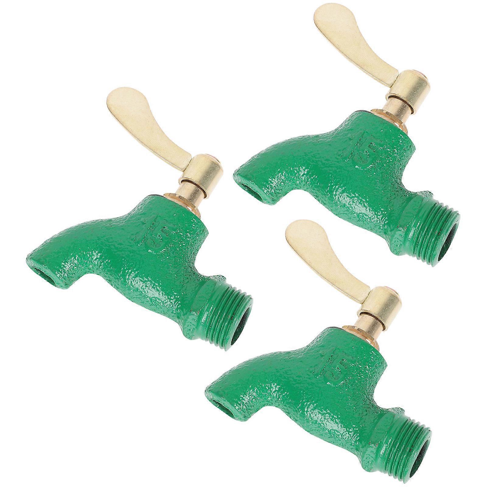 Taps Outdoor Faucet 1/2 Inch Copper Lever Handle For Easy Flow Control 3Pcs