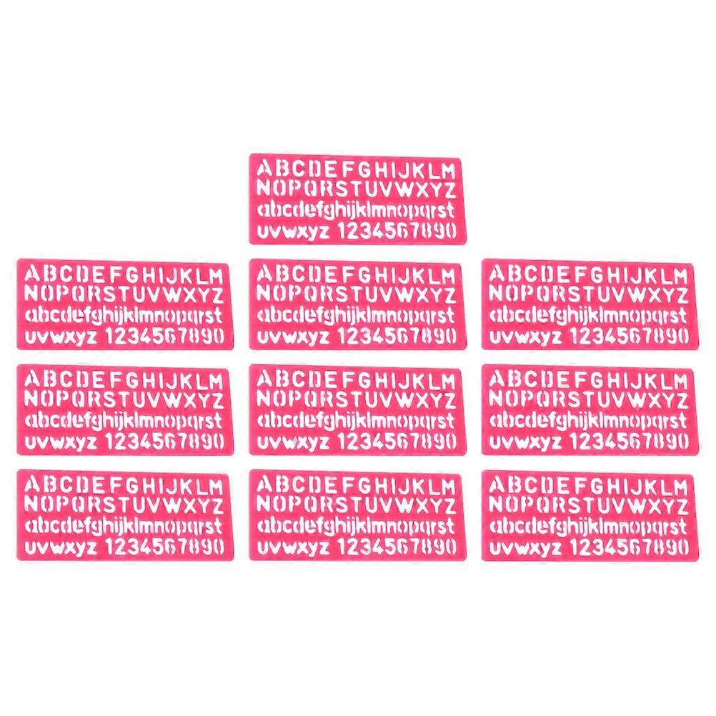 Alphabet Tracing Board Plastic Drawing Alphabet Stencils Diy Hollowed-Out Template Artists Parents Use 32Pcs
