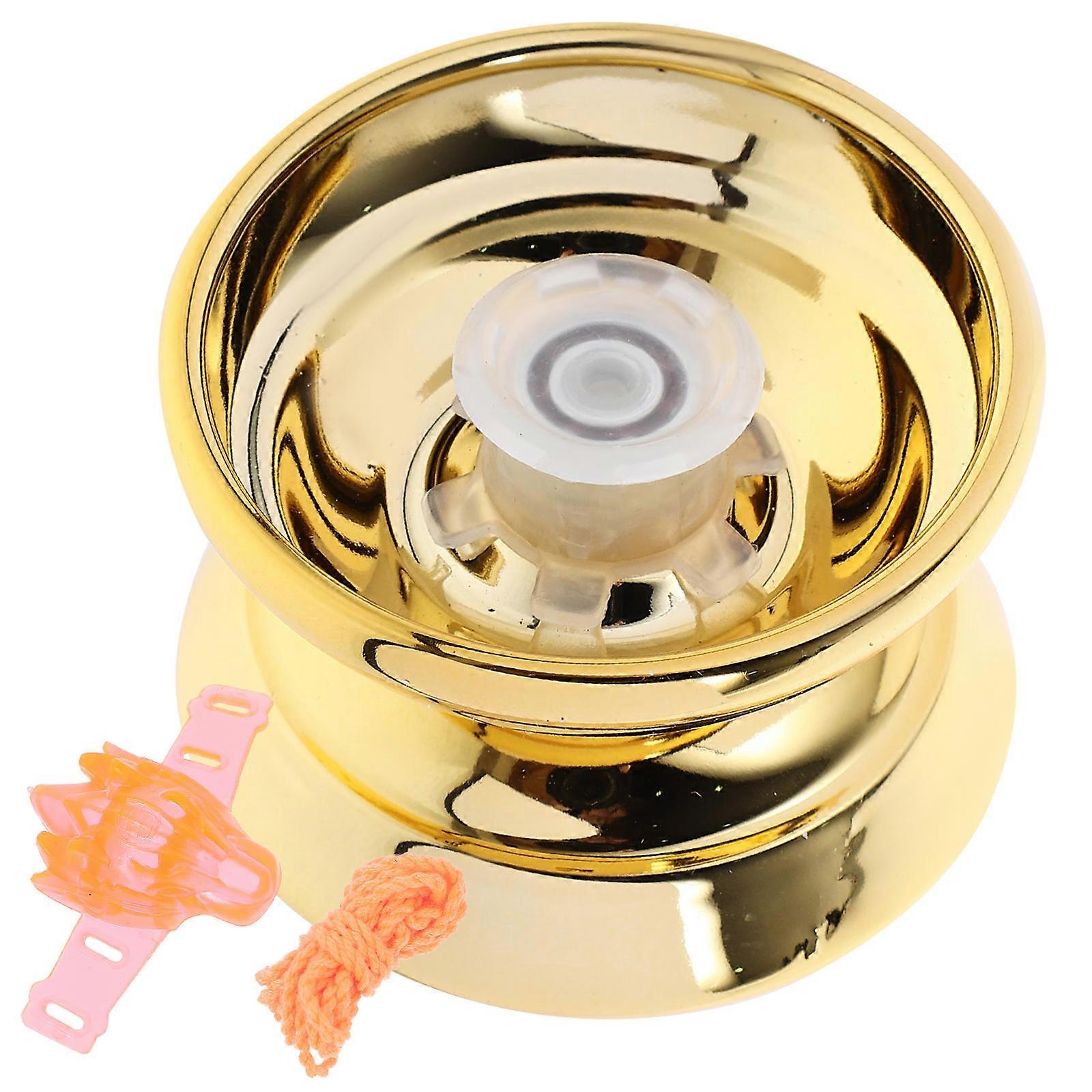 Golden Alloy Yo-yo Toy for Playing with Smooth Performance and Fast Rotation 1 Set