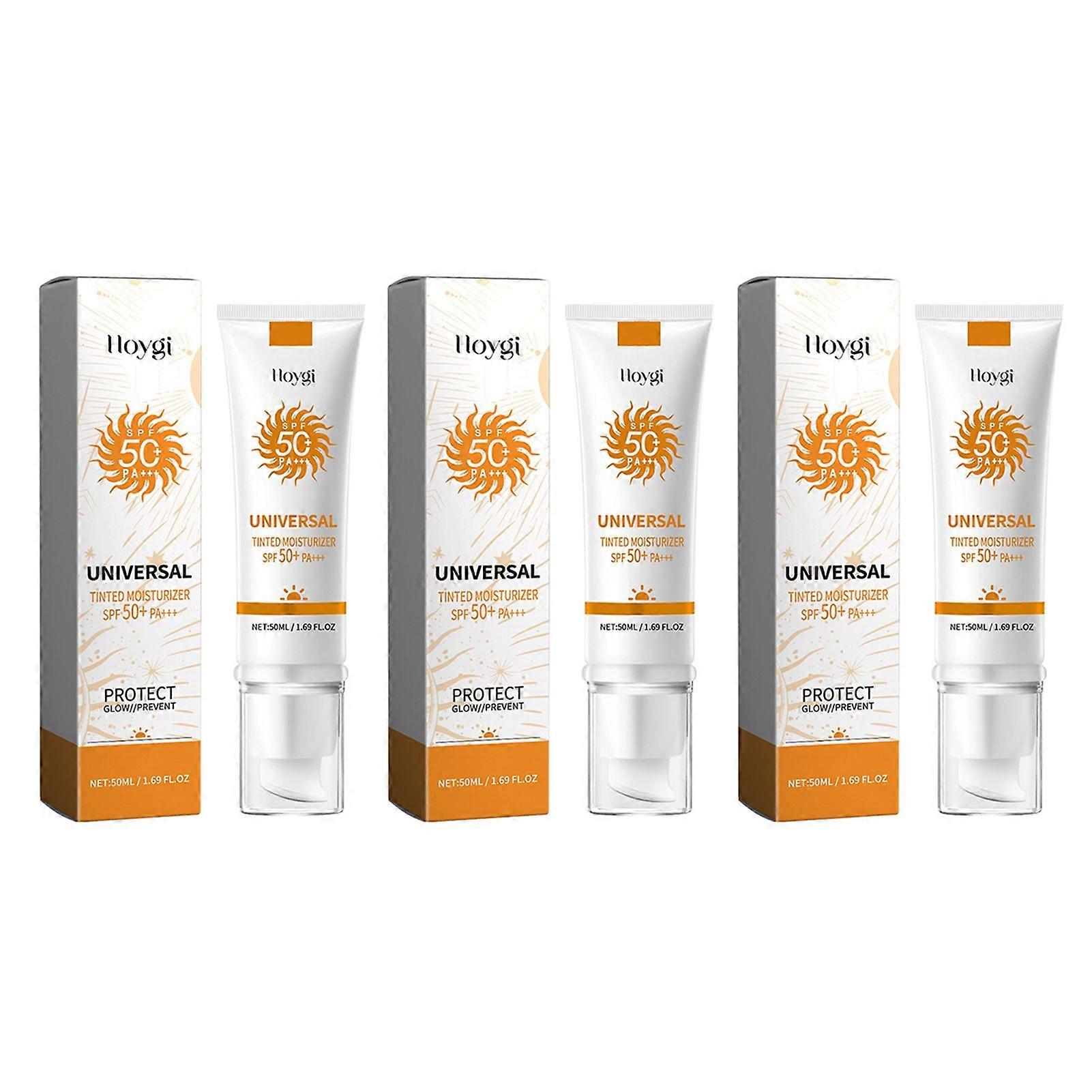 1-3x Universal Tinted Sunscreen SPF 50+ PA+++ Non-Greasy Hydrating Sunscreen for Face & Body