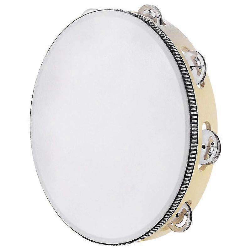 Tambourine for Adults 10 Inch Hand Held Drum Bell