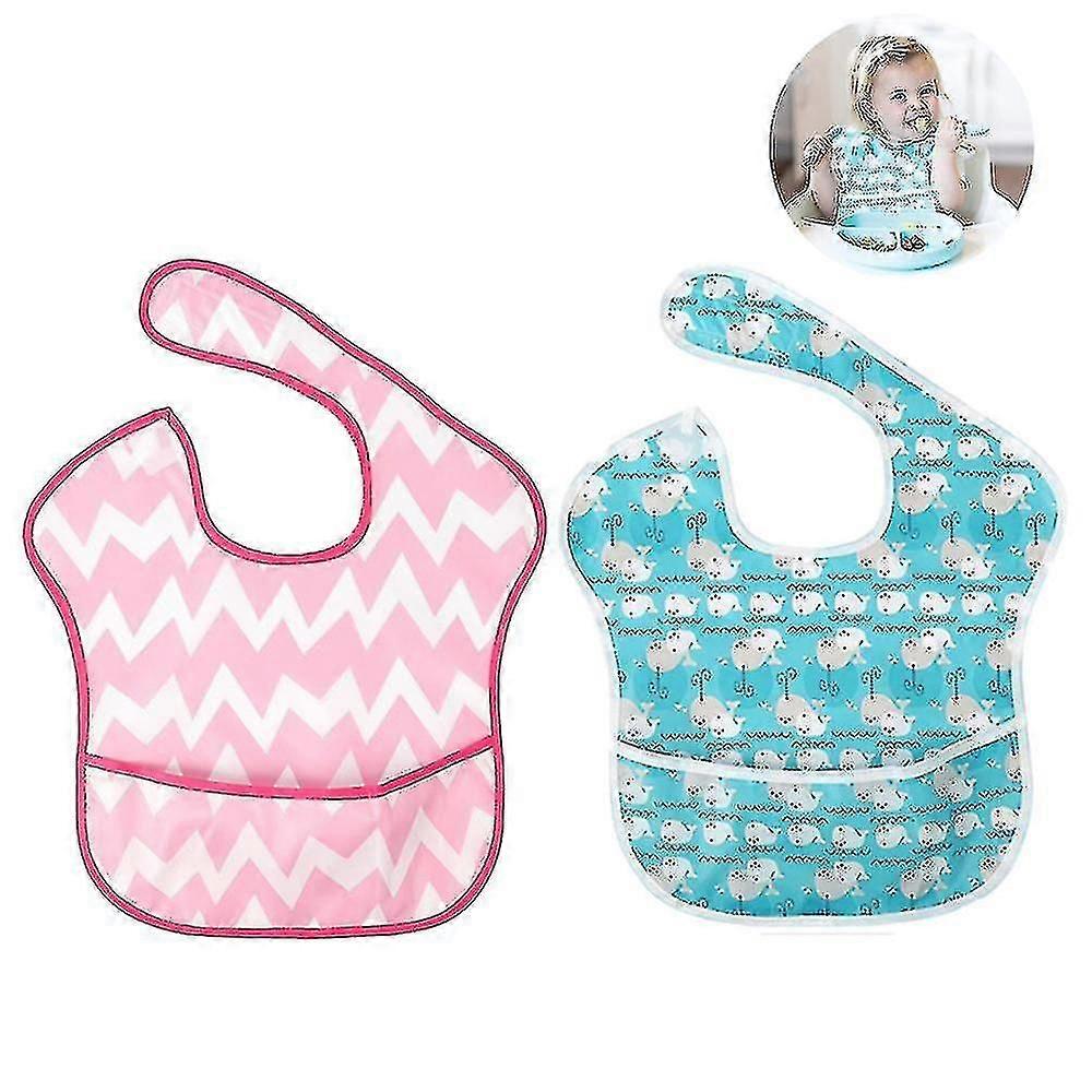 2 Pcs Baby Bib,waterproof-washable Fabric