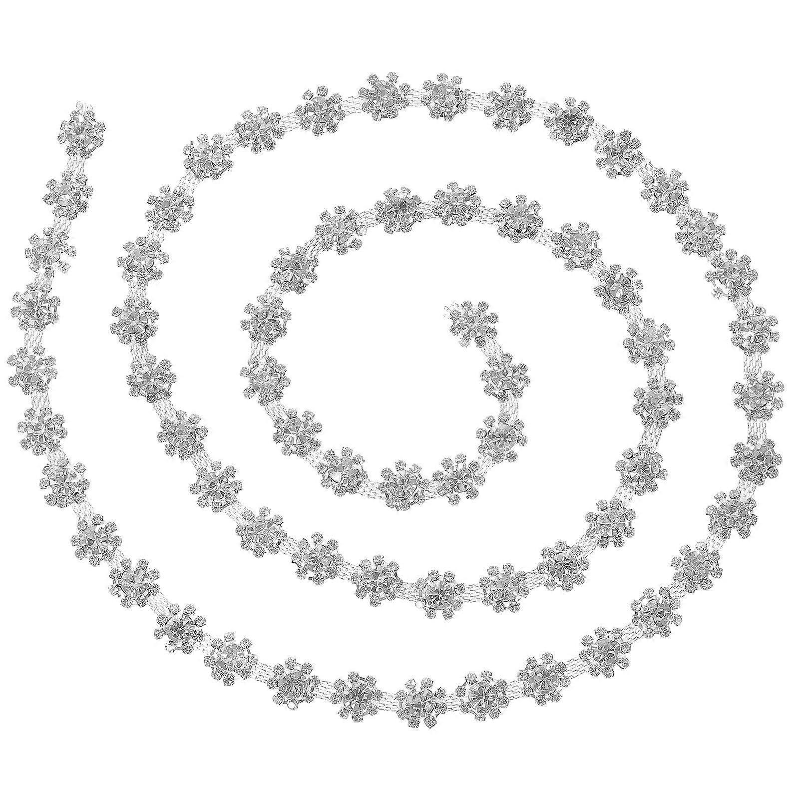 Rhinestone String Thin Rhinestone Belt Girls Handbag Alloy Round Simple And Elegant Rhinestone Decor 1Pack