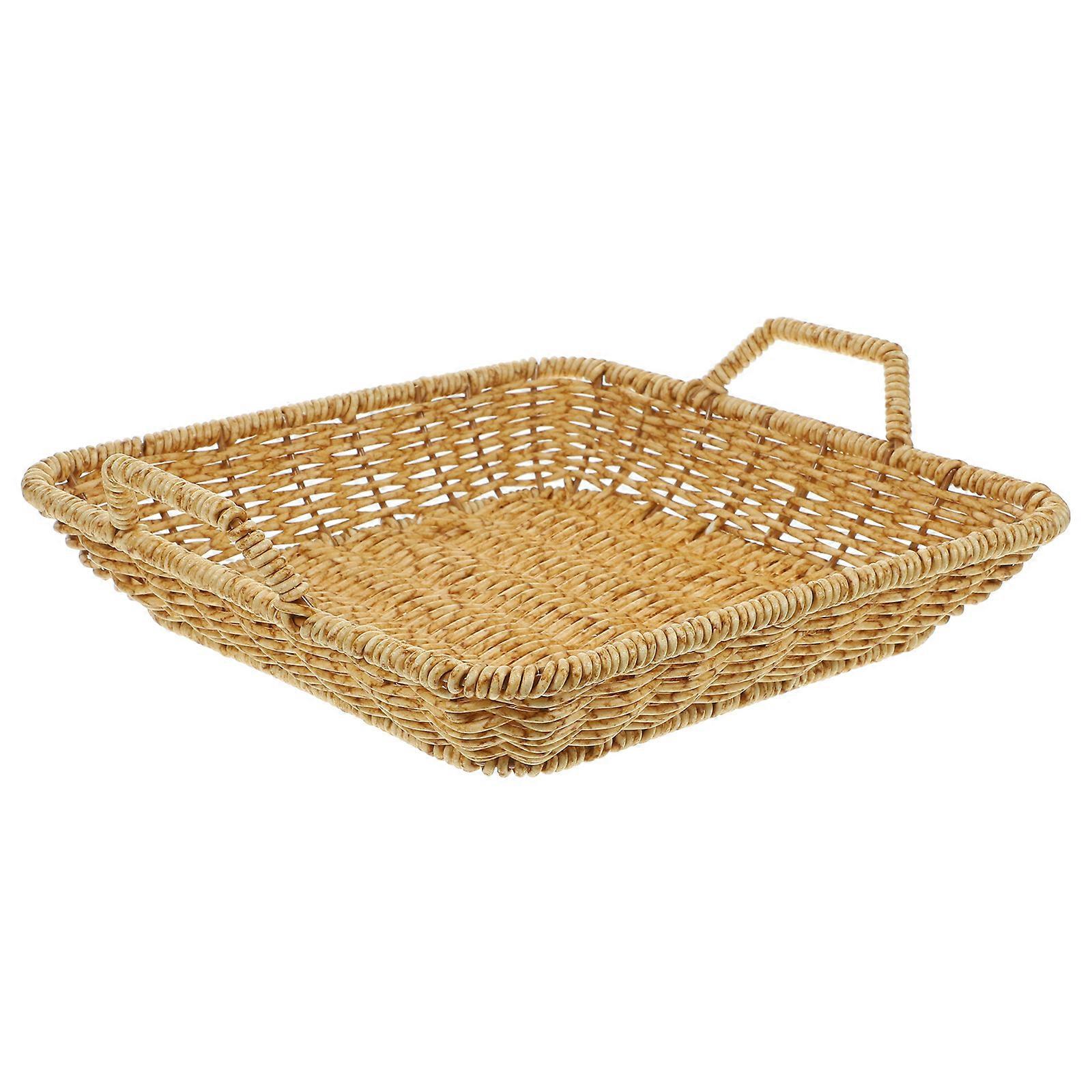 Multi-Function Storage Basket Fruit Vegetables Serving Basket Kitchen Use Material 8.65X8.65X2.75in 1Set