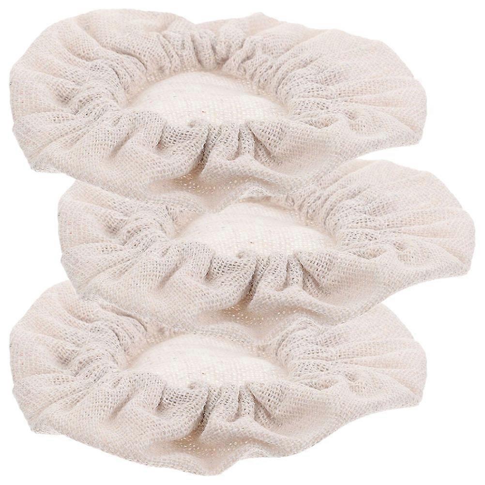 Fermenting Can Cloth Covers Storage Bottle Protector Round Beige 3Pcs